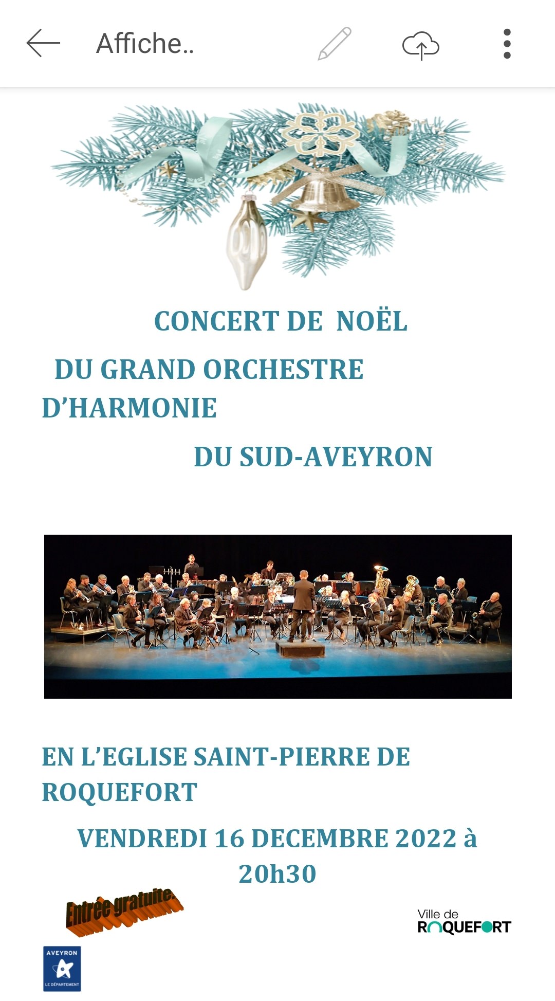 Lire la suite à propos de l’article Concert de Noël