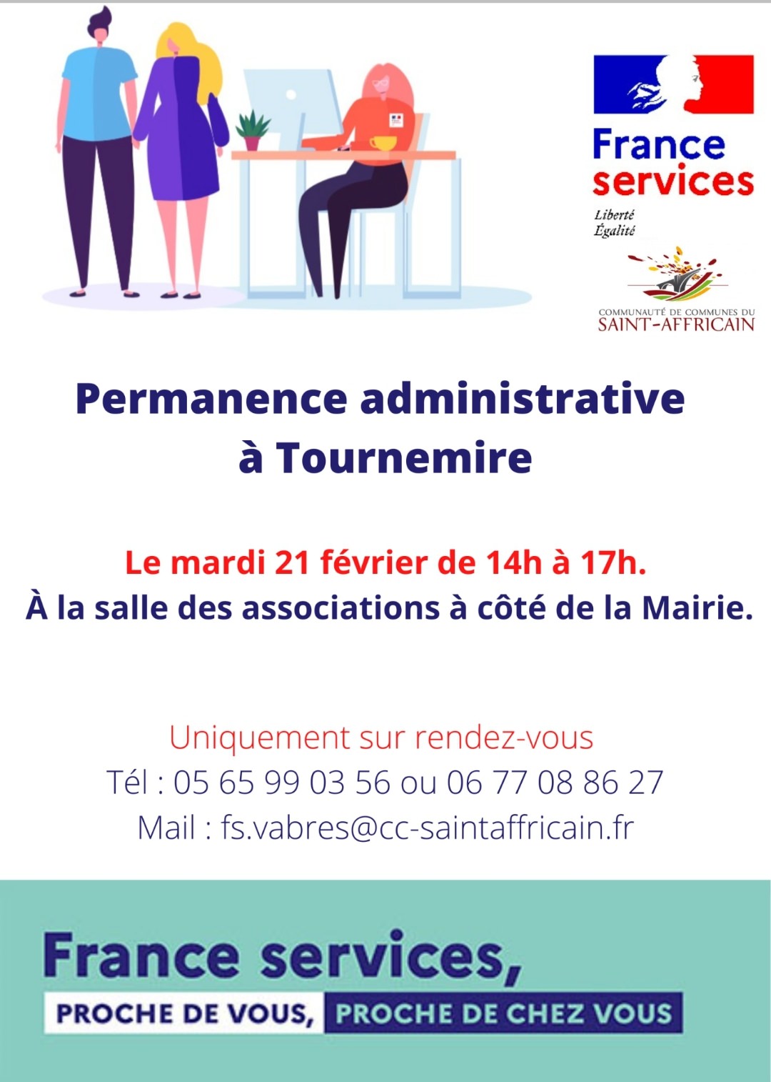 Lire la suite à propos de l’article Permanence administrative à Tournemire