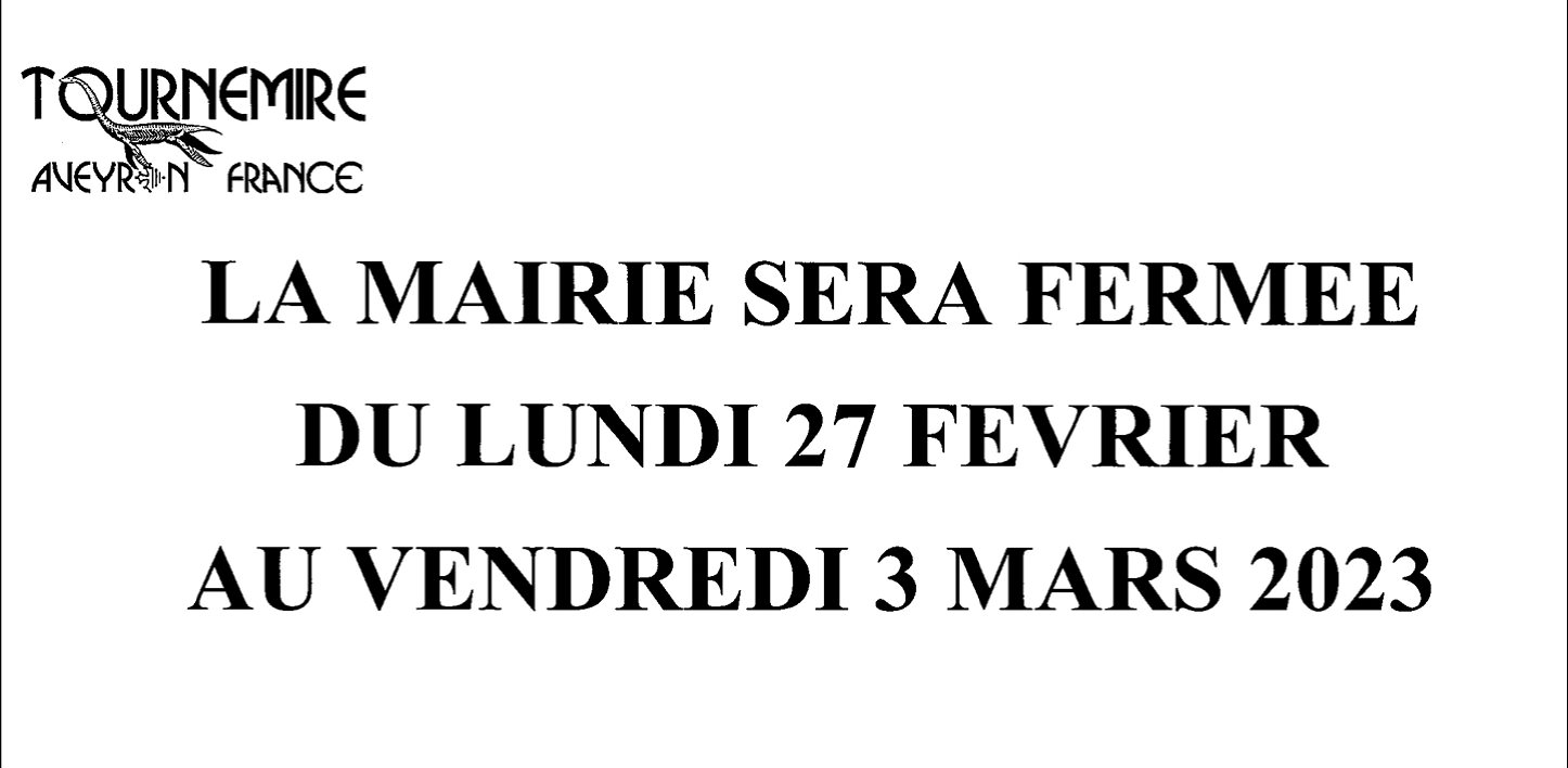 Lire la suite à propos de l’article Fermeture de la mairie